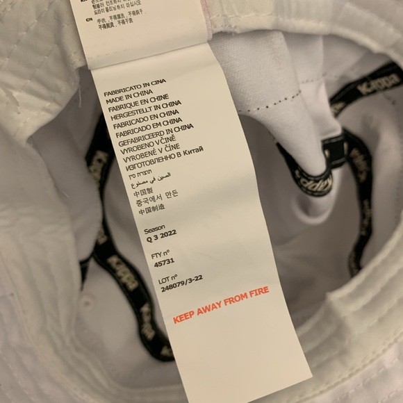 🆕 KAPPA Unisex 222 Banda Active Bzahlab White Cotton Bucket Hat Size 59 - Picture 6 of 12